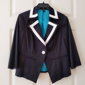 Leslie Stuart Black and White 3/4 length jacket